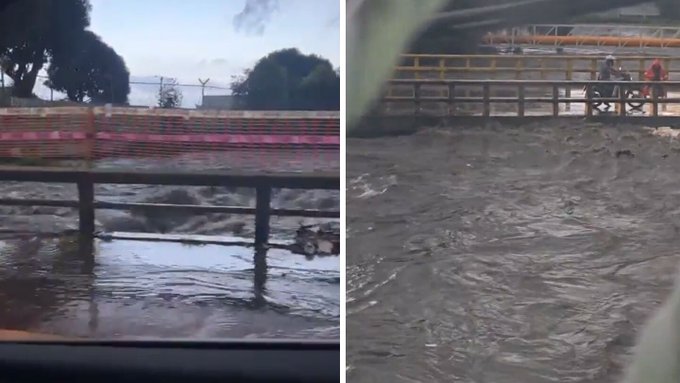 Se desborda el Río de los Remedios tras fuertes lluvias