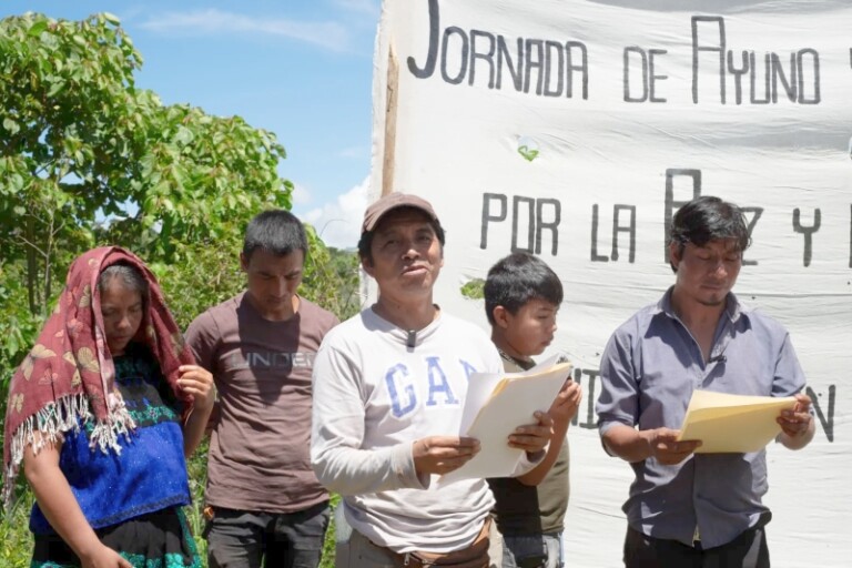 Indígenas desplazados exigen paz y alto al crimen organizado en Chiapas