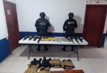 Aseguran armamento y droga en Jalapa, Tabasco