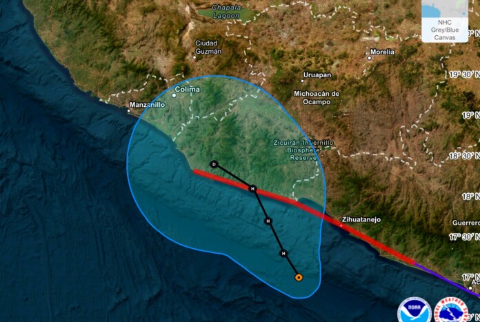 Emiten alerta roja para Michoacán por ‘John’