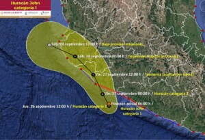 'John' se intensifica a huracán nuevamente