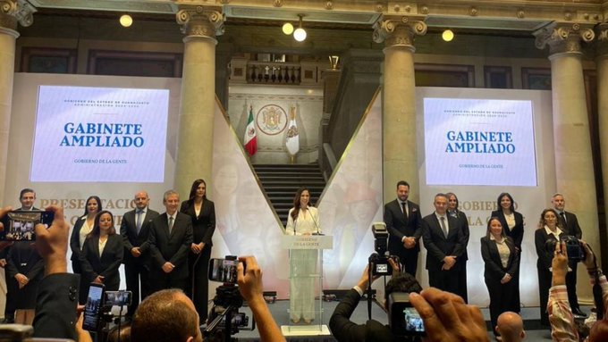 Libia Dennise García presenta al primer gabinete paritario de Guanajuato