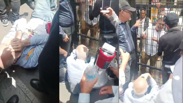 Magistrado es agredido durante protesta contra la reforma judicial en Veracruz