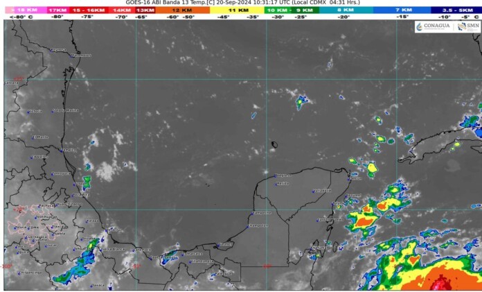 Sistema tropical causará lluvias toda la próxima semana en Yucatán