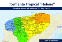 Suspenden clases en Yucatán por 'Helene'