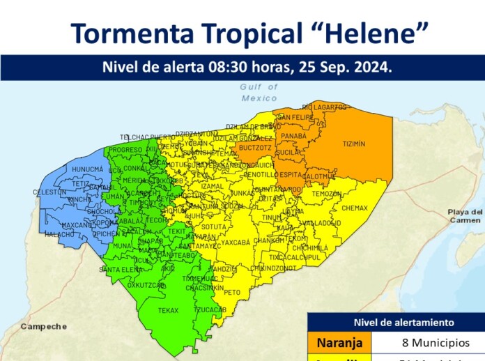 Suspenden clases en Yucatán por 'Helene'