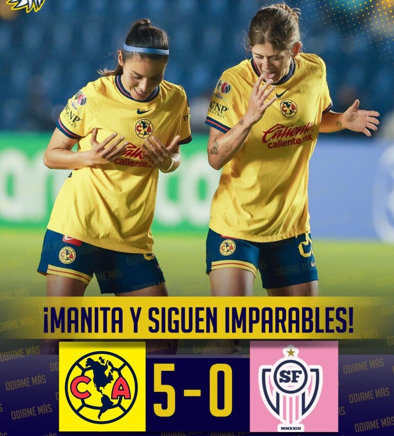 Las Águilas arrasan en la Concachampions Femenil golean 5-0 al Santa Fe