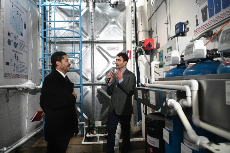 Inauguran innovador sistema de captación de agua de lluvia en el Antiguo Palacio del Ayuntamiento