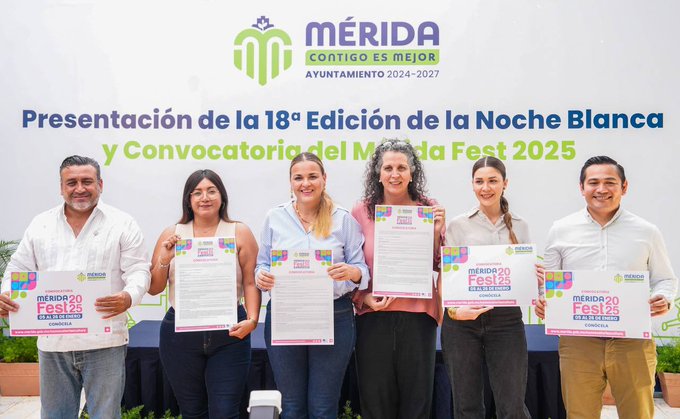 Mérida se prepara para la Noche Blanca y el Mérida Fest 2025