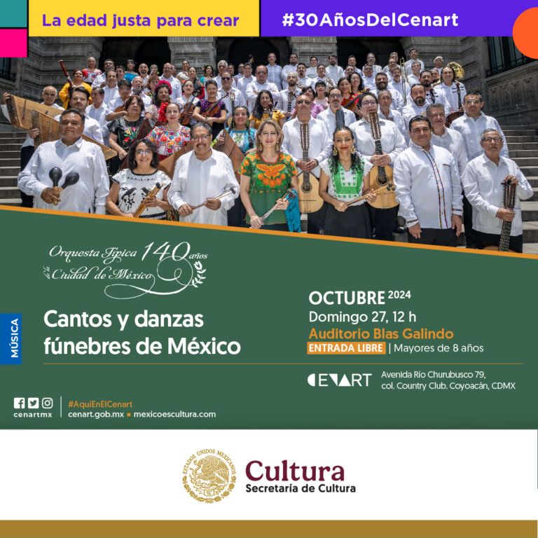 La Orquesta Típica de la Ciudad de México conmemora el Día de Muertos en el Cenart