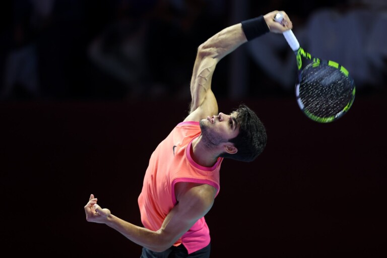 Carlos Alcaraz ya entrena en Turín para su segunda participación en las Nitto ATP Finals