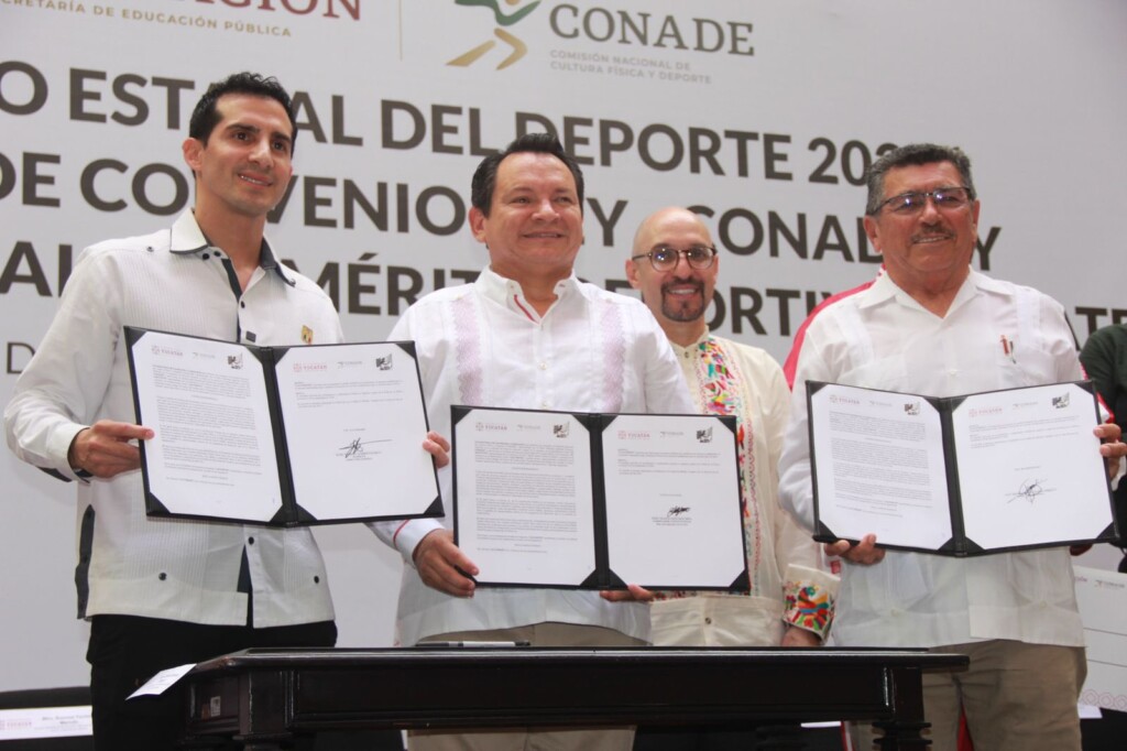 Firman convenio para fortalecer el deporte en Yucatán