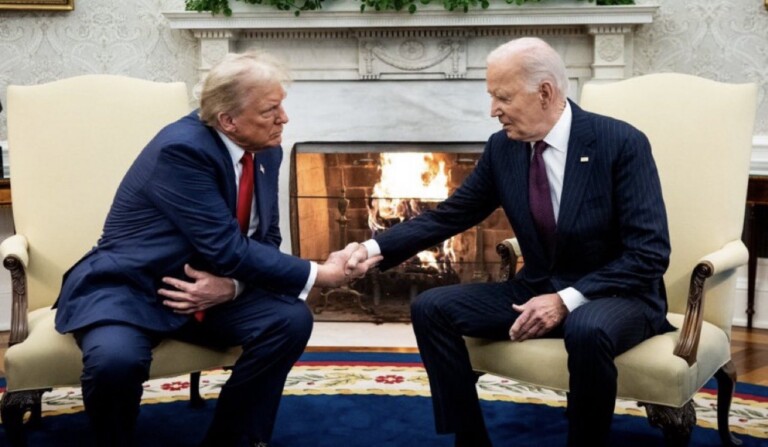 Joe Biden recibe a Donald Trump en la Casa Blanca