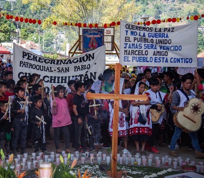 Realizan peregrinación por la paz y por la vida en Chiapas