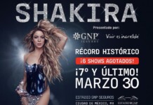 Shakira logra récord con séptimo concierto en Estadio GNP