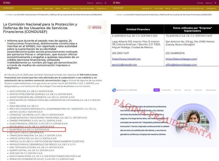 ELAWORLD es una de las 24 instituciones que ha sufrido suplantación de identidad según la CONDUSEF