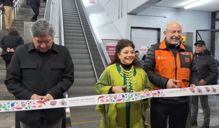 Inauguran nuevas escaleras eléctricas en el Metro Puebla para mejorar el servicio