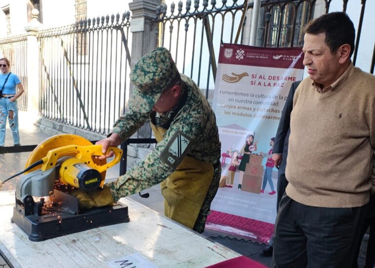 La estrategia Sí al Desarme, Sí a la Paz aplicada en la CDMX será replicada en todo México