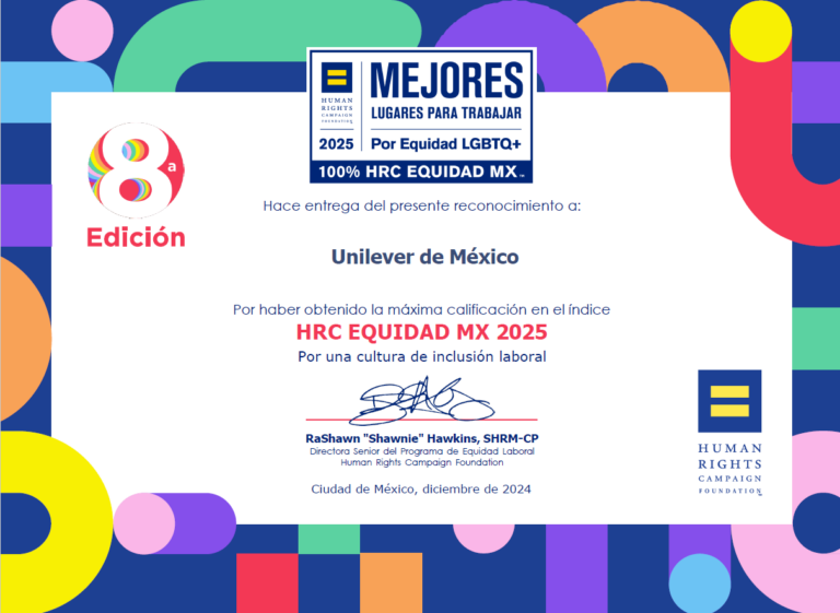 Compromiso con la diversidad: Unilever recibe el certificado “Mejores Empresas para Trabajar LGBTQ+ 2024”