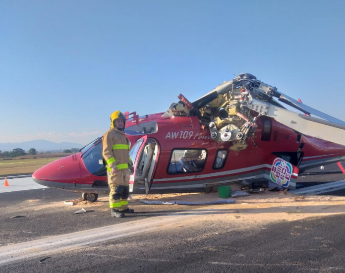 Ambulancia aérea se desploma en Oaxaca