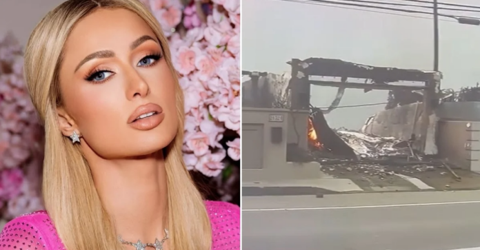 Paris Hilton descubre por televisión que su casa ardió en California