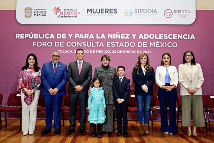 Delfina Gómez. Estado de México. Foro de consulta “República de y para la Niñez y Adolescencia”.