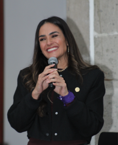 Alessandra Rojo de la Vega en Conferencia de Prensa de la FIL Minería 46º