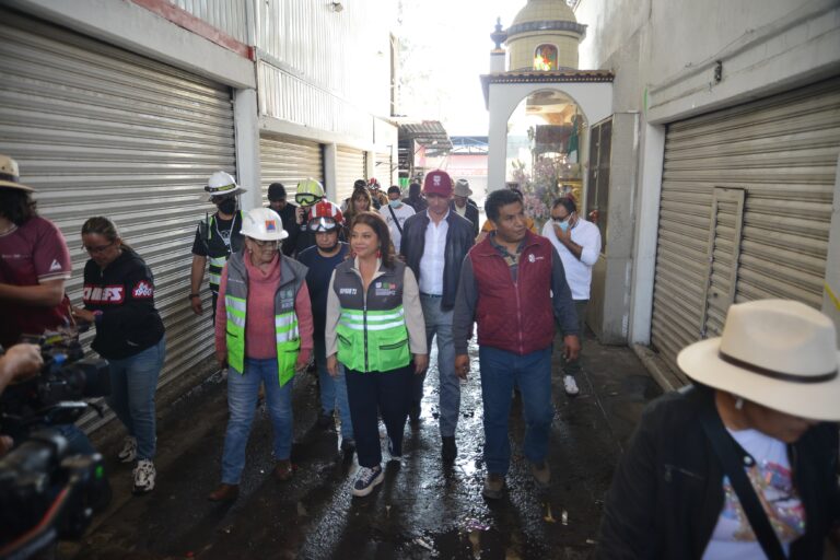 Clara Brugada anuncia medidas tras incendio en la Central de Abasto