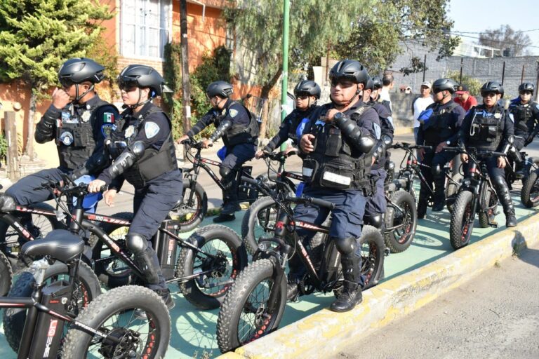 Refuerzan seguridad en La Magdalena Contreras con “bicipolicías” en ciclovía y Unidad Habitacional Independencia