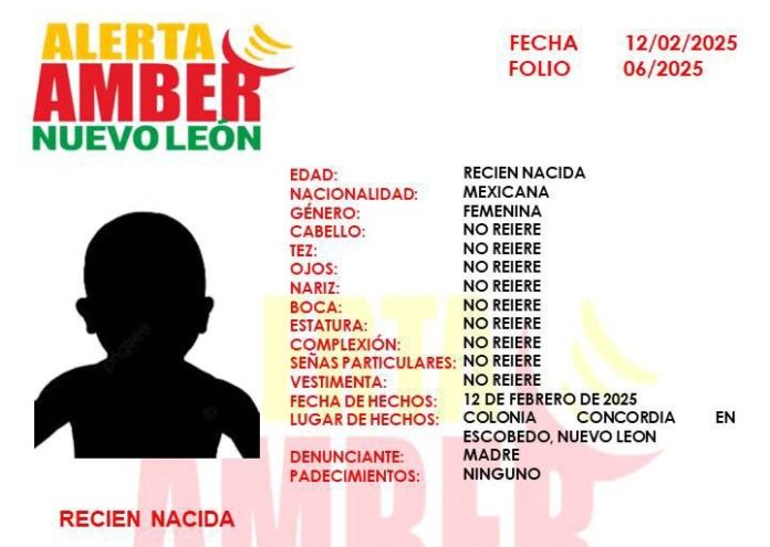 Roban bebé recién nacida en Escobedo, Nuevo León;