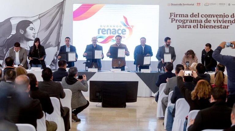 Sedatu y gobierno de Durango firman convenio para implementar el Programa de Vivienda para el Bienestar