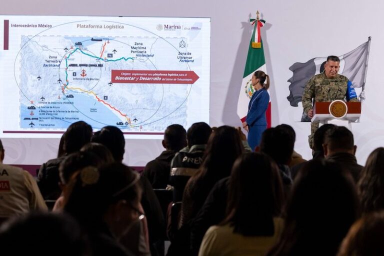 Proyecta Claudia Sheinbaum conclusión del Corredor Interoceánico del Istmo de Tehuantepec para el primer semestre de 2026