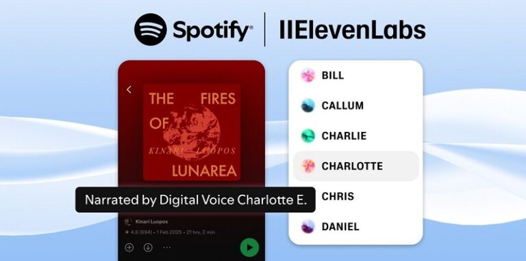 Spotify apuesta por los audiolibros narrados con IA, mediante una alianza con ElevenLabs