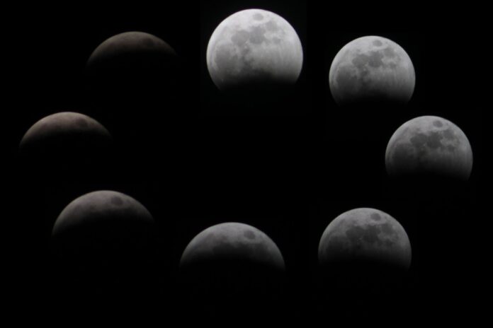 Fases del eclipse lunar total