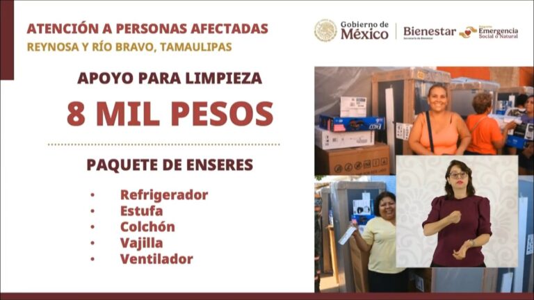Bienestar inicia entrega de apoyos a afectados por inundaciones en Tamaulipas