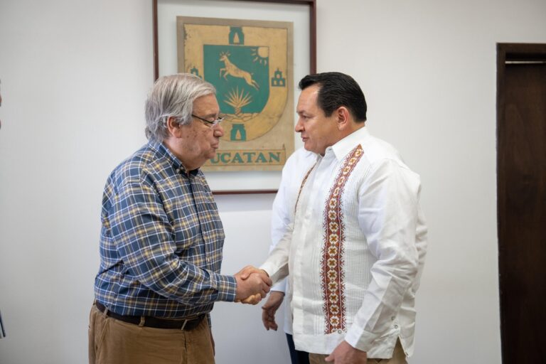 Gobernador de Yucatán se reúne con el secretario de la ONU, António Guterres