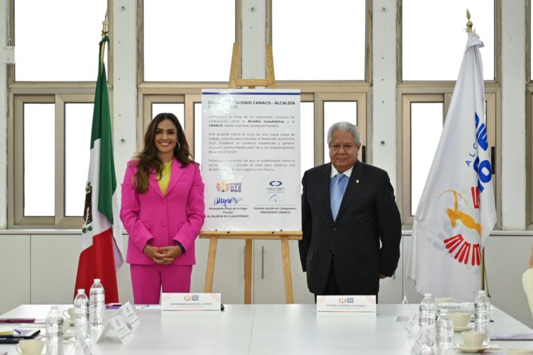 Gobierno de Cuauhtémoc lanza alianza económica con CANACO para fortalecer el comercio local