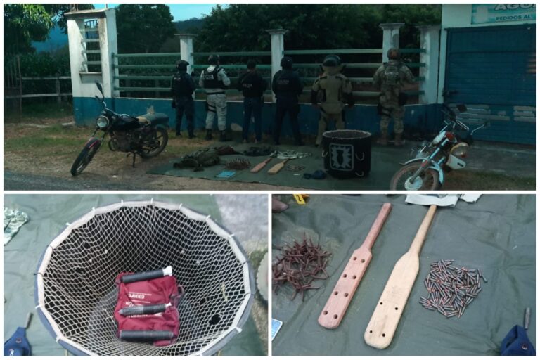 Aseguran armas y explosivos en Chicomuselo, Chiapas