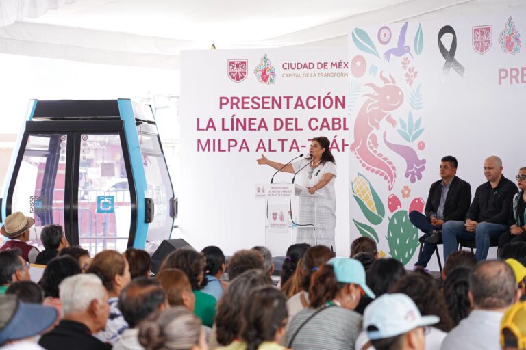 Clara Brugada anuncia Línea 6 del Cablebús para conectar Milpa Alta y Tláhuac