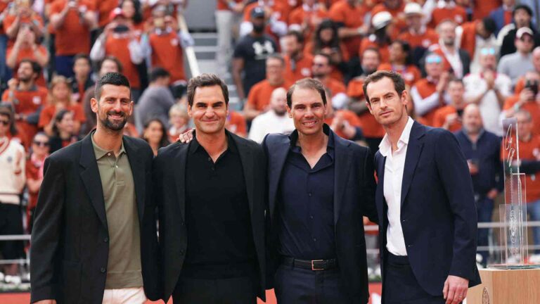 Nadal recibe homenaje inolvidable en Roland Garros con Federer, Djokovic y Murray