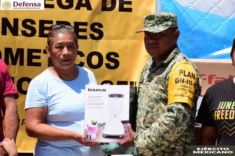 Ejército Mexicano y Guardia Nacional en coordinación con la Secretaría del Bienestar aplican Plan DN-III-E en Tamaulipas