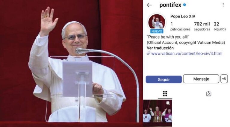Papa León XIV debuta en Instagram con mensaje multilingüe de paz