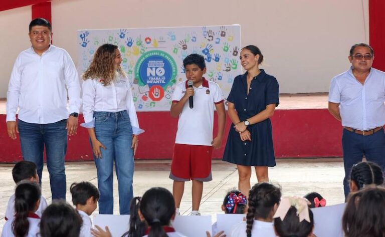 No al trabajo infantil: Ana Paty Peralta abraza la protección de los derechos de niñas y niños