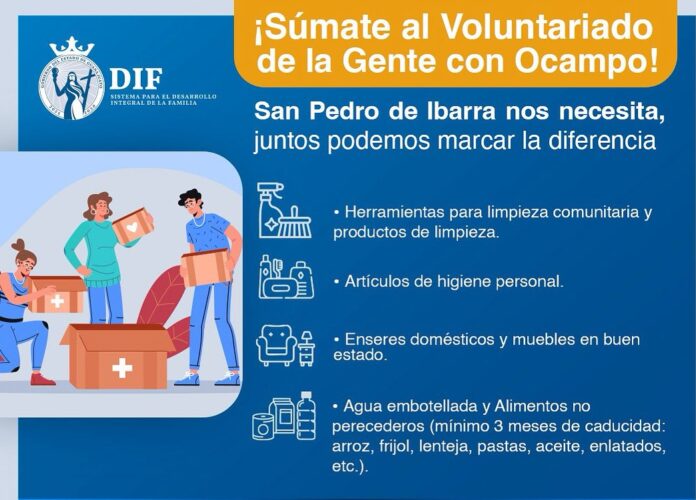 DIF Guanajuato arranca colecta de víveres para apoyar al municipio de Ocampo