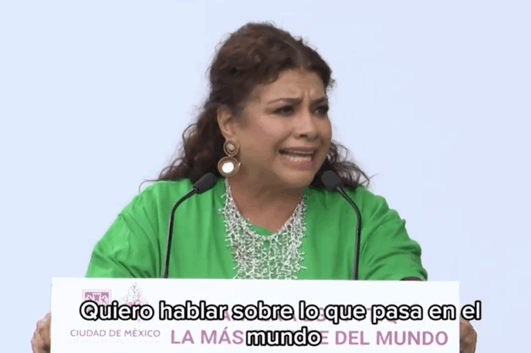 Desde el Zócalo, Clara Brugada lanza mensaje firme por la paz mundial