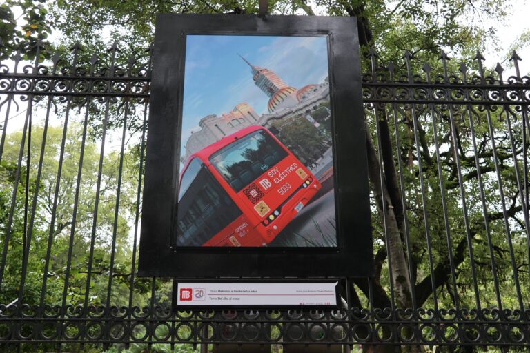 Metrobús celebra 20 años con exposición fotográfica abierta en el Bosque de Chapultepec