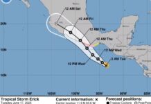 Se forma la tormenta tropical ‘Erick‘