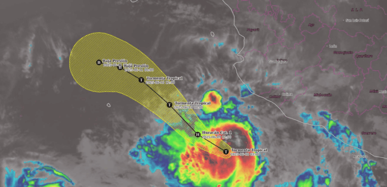 Tormenta tropical ‘Barbara‘ se fortalece frente a Colima y Jalisco