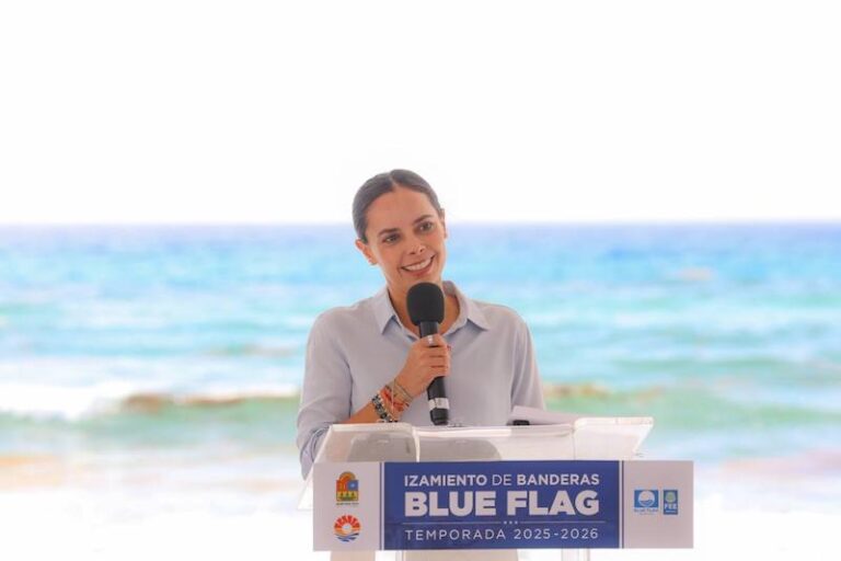 Cancún capital de Blue Flag con 49 banderas para temporada 2025-2026: Ana Paty Peralta
