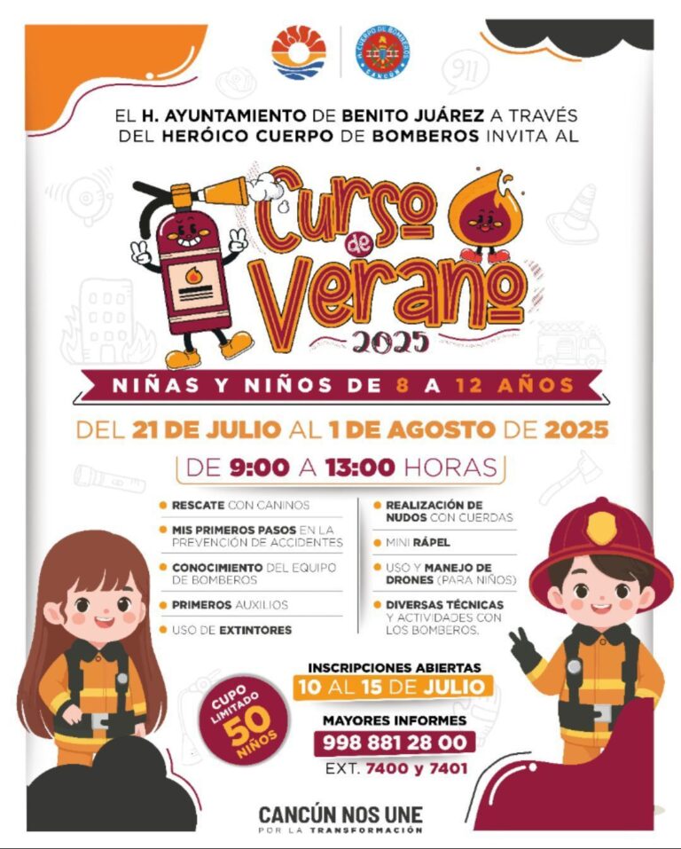 Invita Ana Paty Peralta al curso de verano en la Estación Central de Bomberos